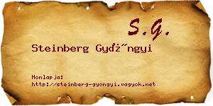 Steinberg Gyöngyi névjegykártya